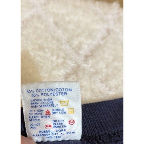 Vintage Jerzees USA Made Solid Blue Sweatshirt Men’s Size XL See Details - Picture 13 of 15